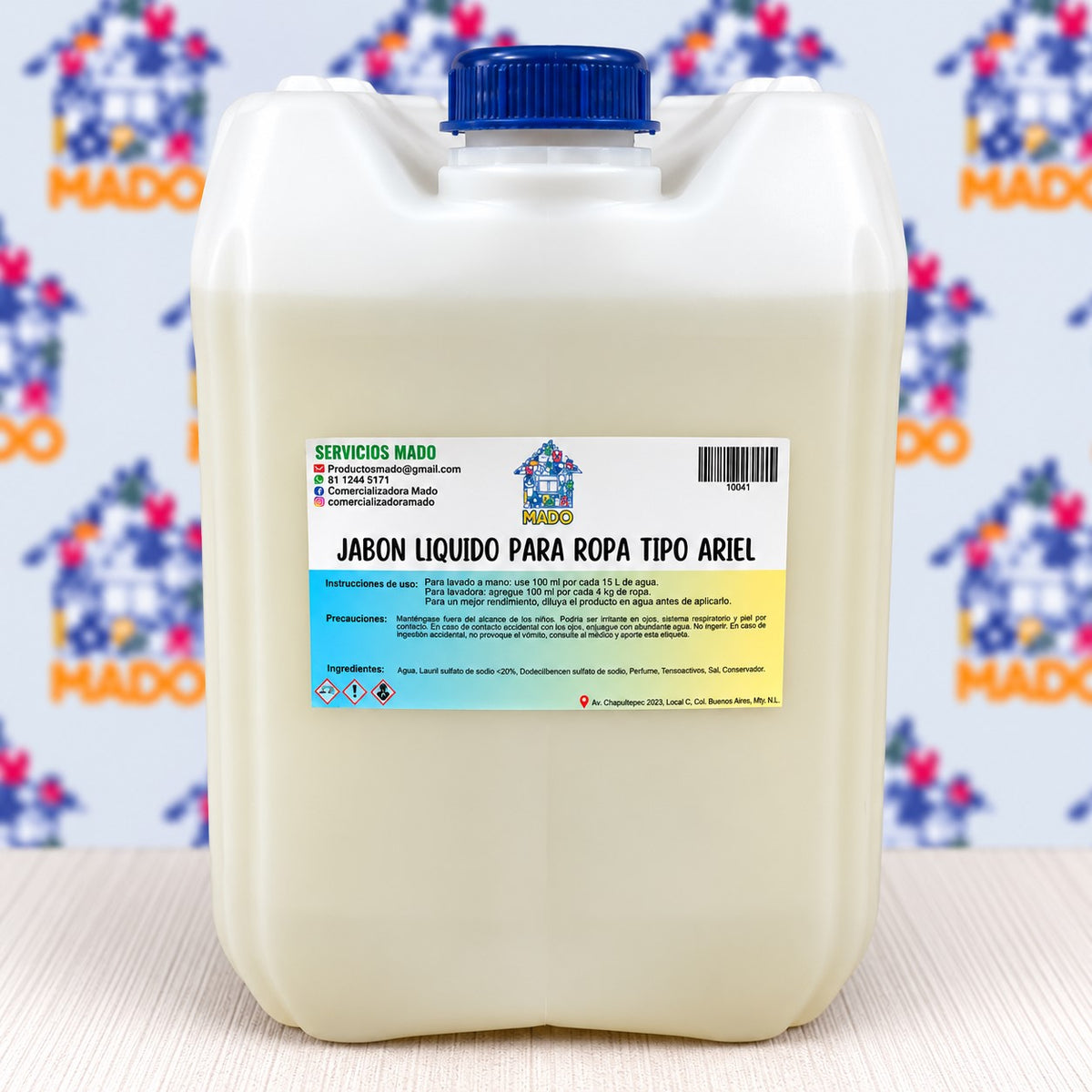 JABON PARA ROPA TIPO ARIEL MADO 20L