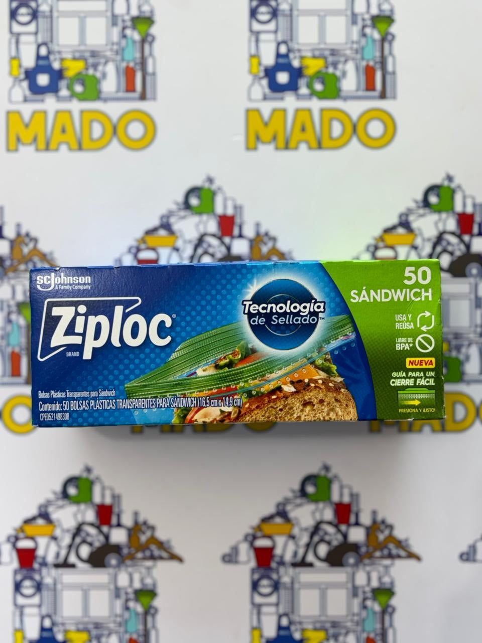 BOLSA ZIPLOC CON 50 BOLSAS