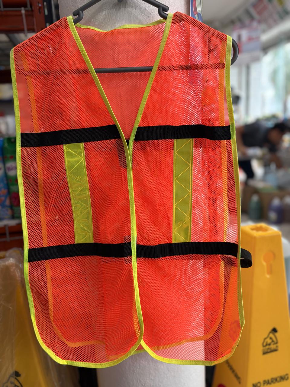 CHALECO DE MALLA NARANJA CON REFLEJANTE PZ