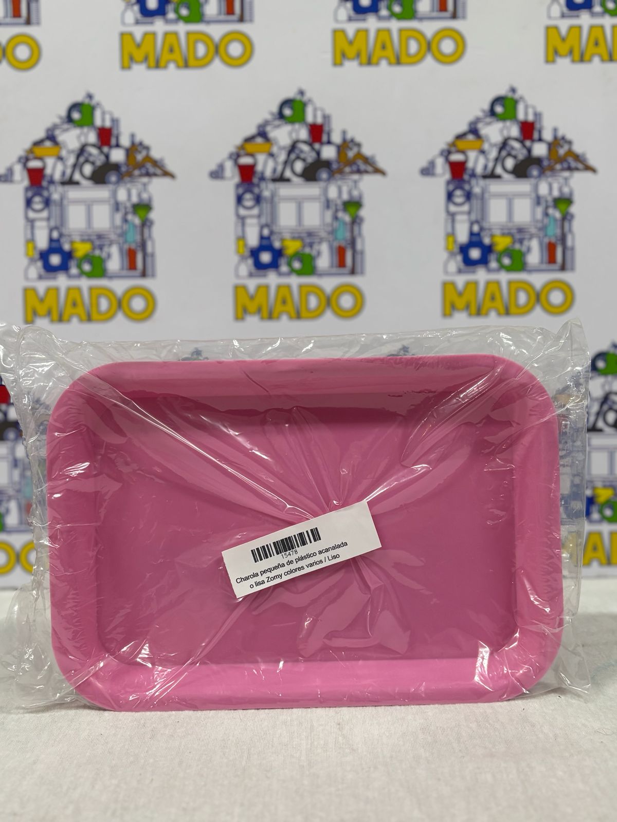 CHAROLA PEQUEÑA DE PLASTICO ACANALADA (LISA)