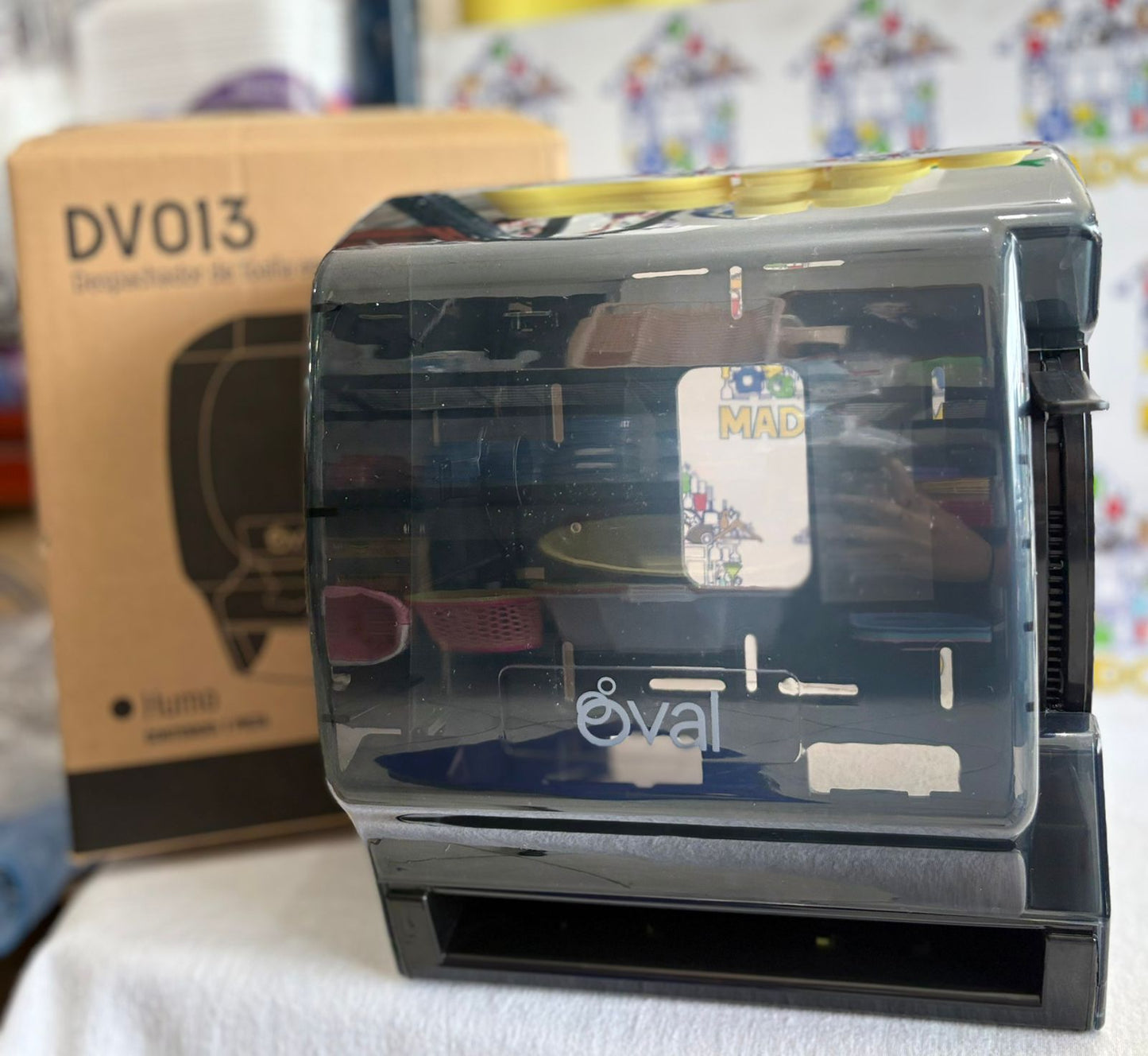 DESPACHADOR TOALLA ROLLO HUMO DV013 OVAL3