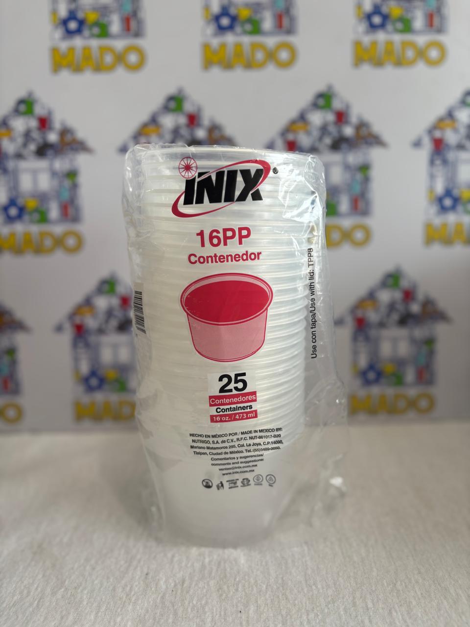 ENVASE PLASTICO INIX 480 ML 25PZ