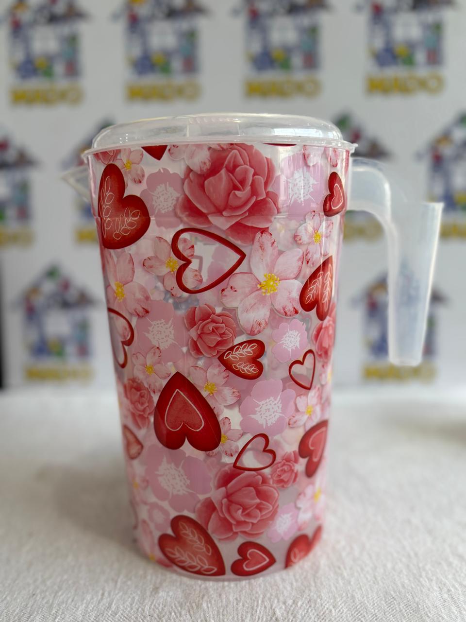 JARRA DECORADA FLORES 4LT
