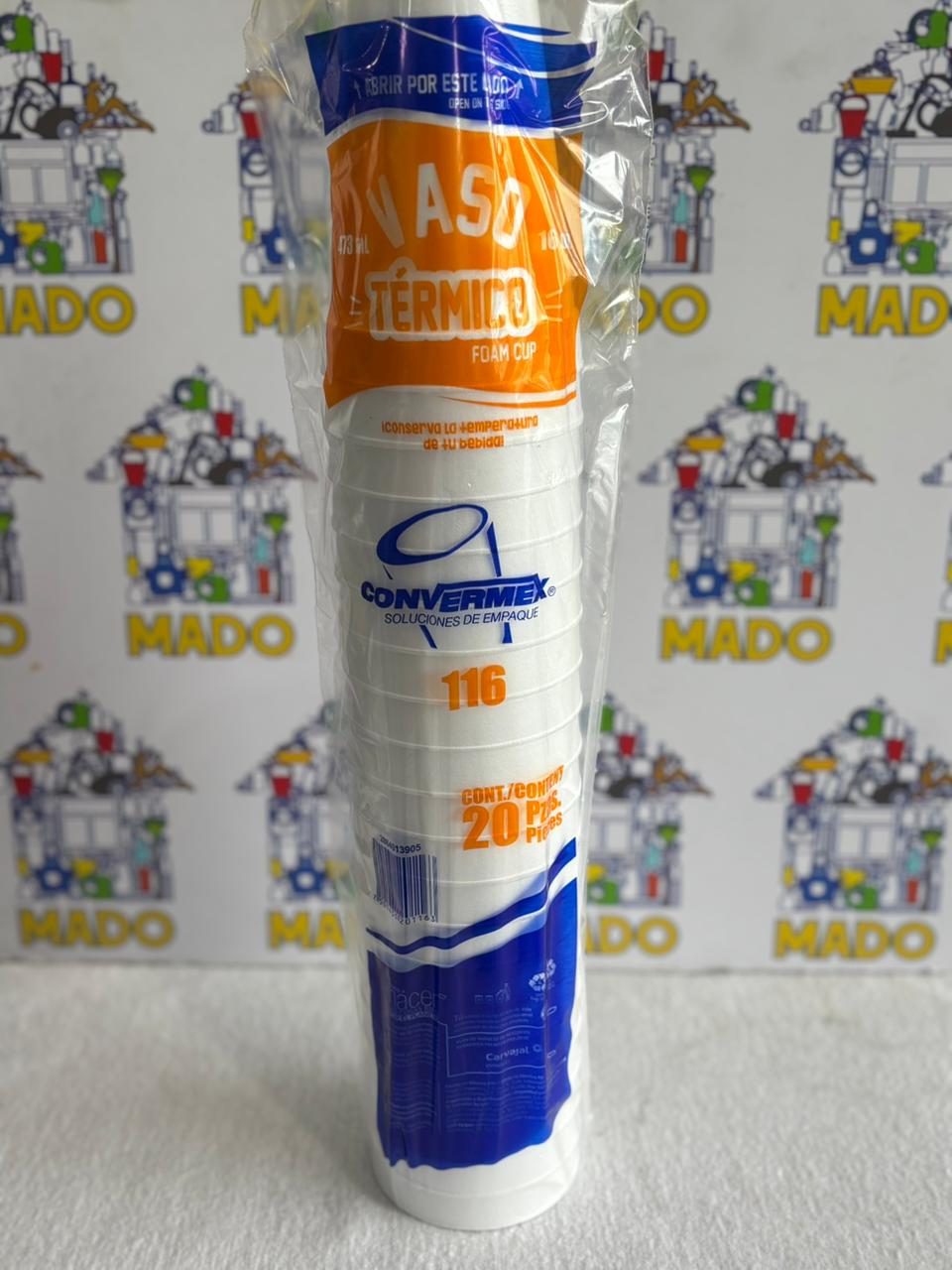VASO TERMICO 16OZ CONVERMEX C/20