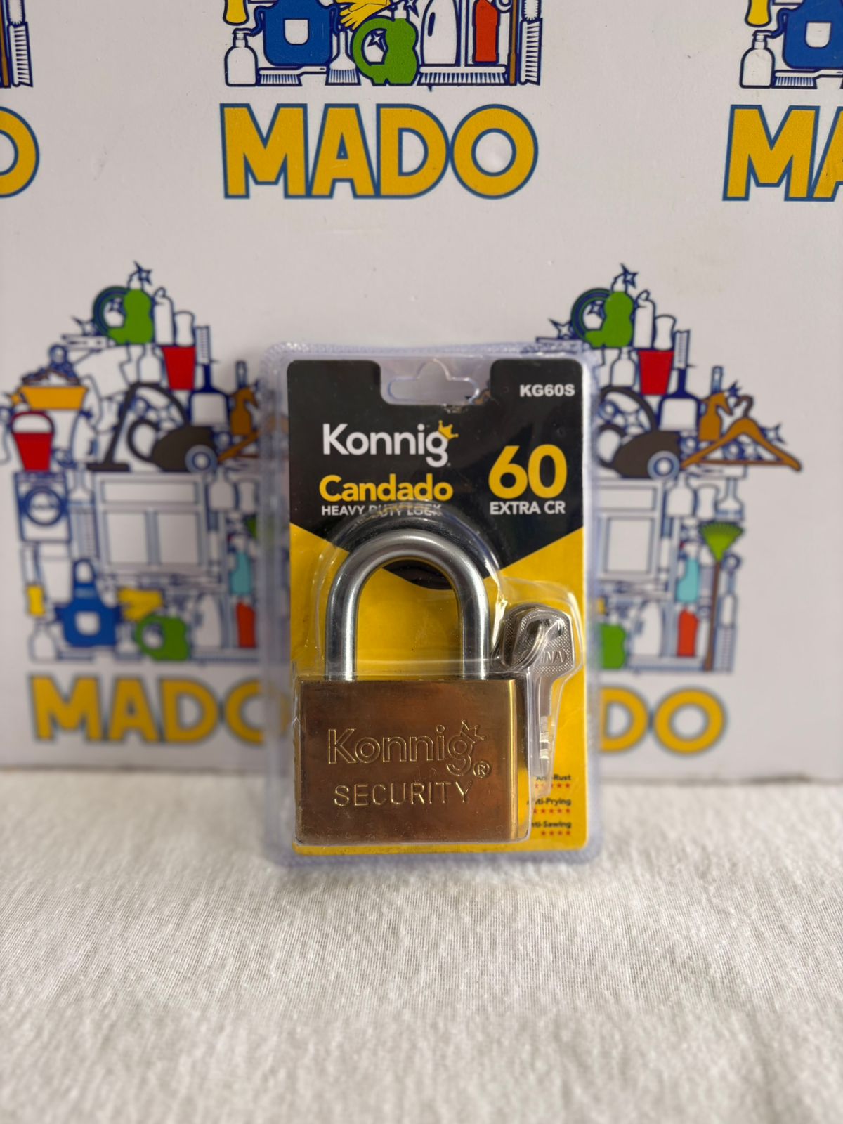 CANDADO ACERO REFORZADO 60MM MOD.KG3907