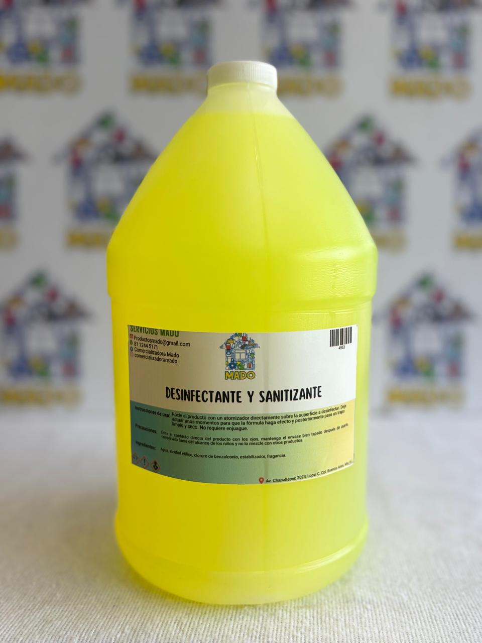 DESINFECTANTE Y SANITIZANTE AMARILLO MADO 4 LITROS