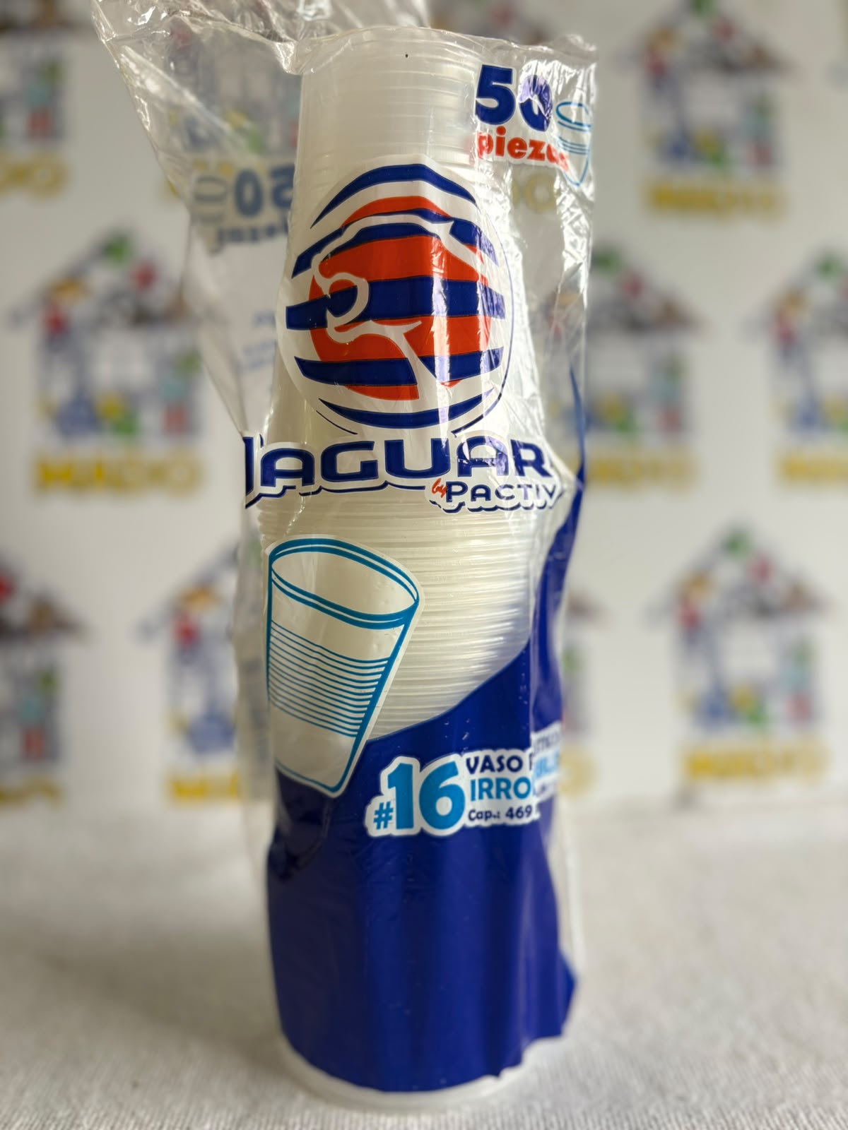 VASO PLASTICO 16 OZ JAGUAR 50 PIEZAS