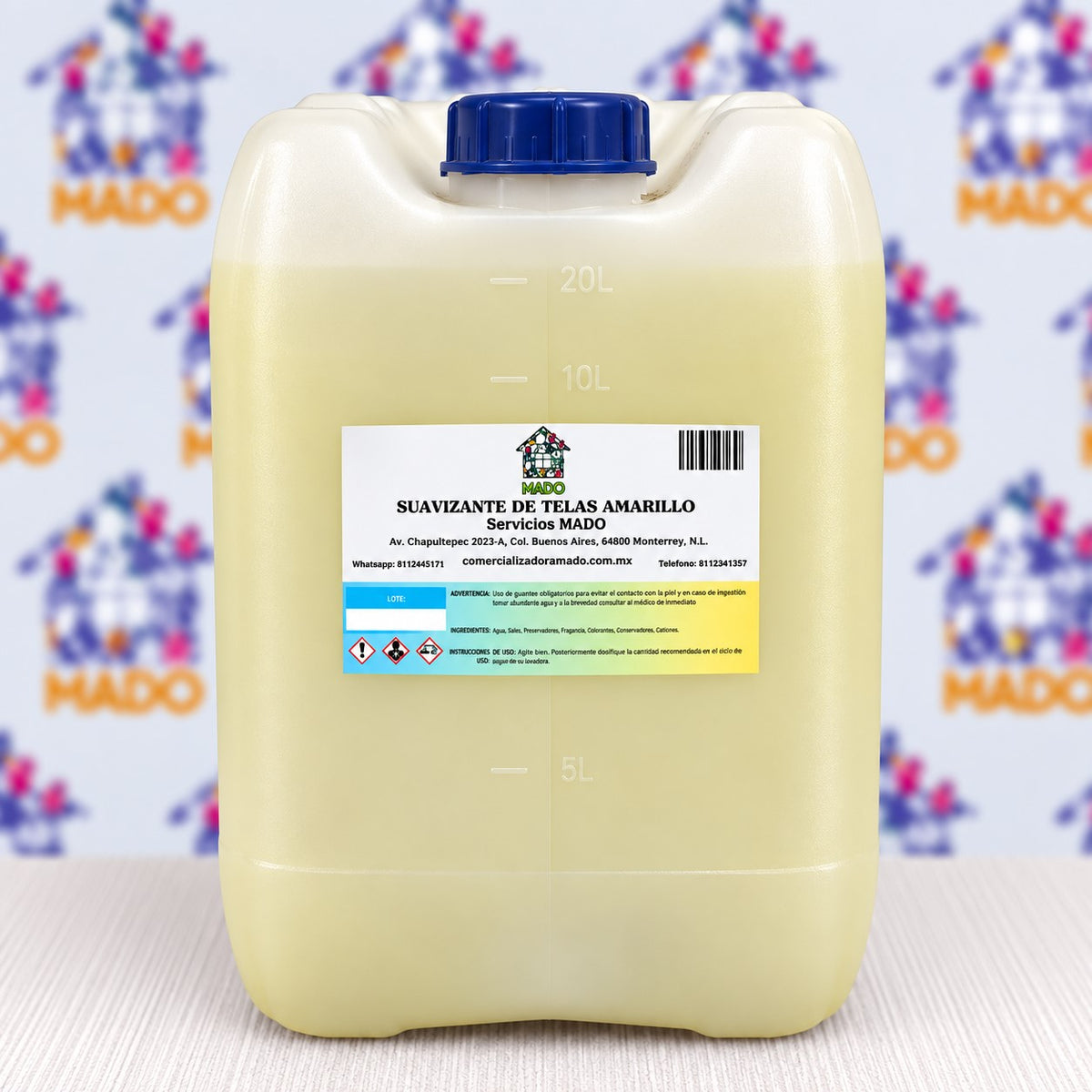 SUAVIZANTE DE TELAS AMARILLO MADO 20L