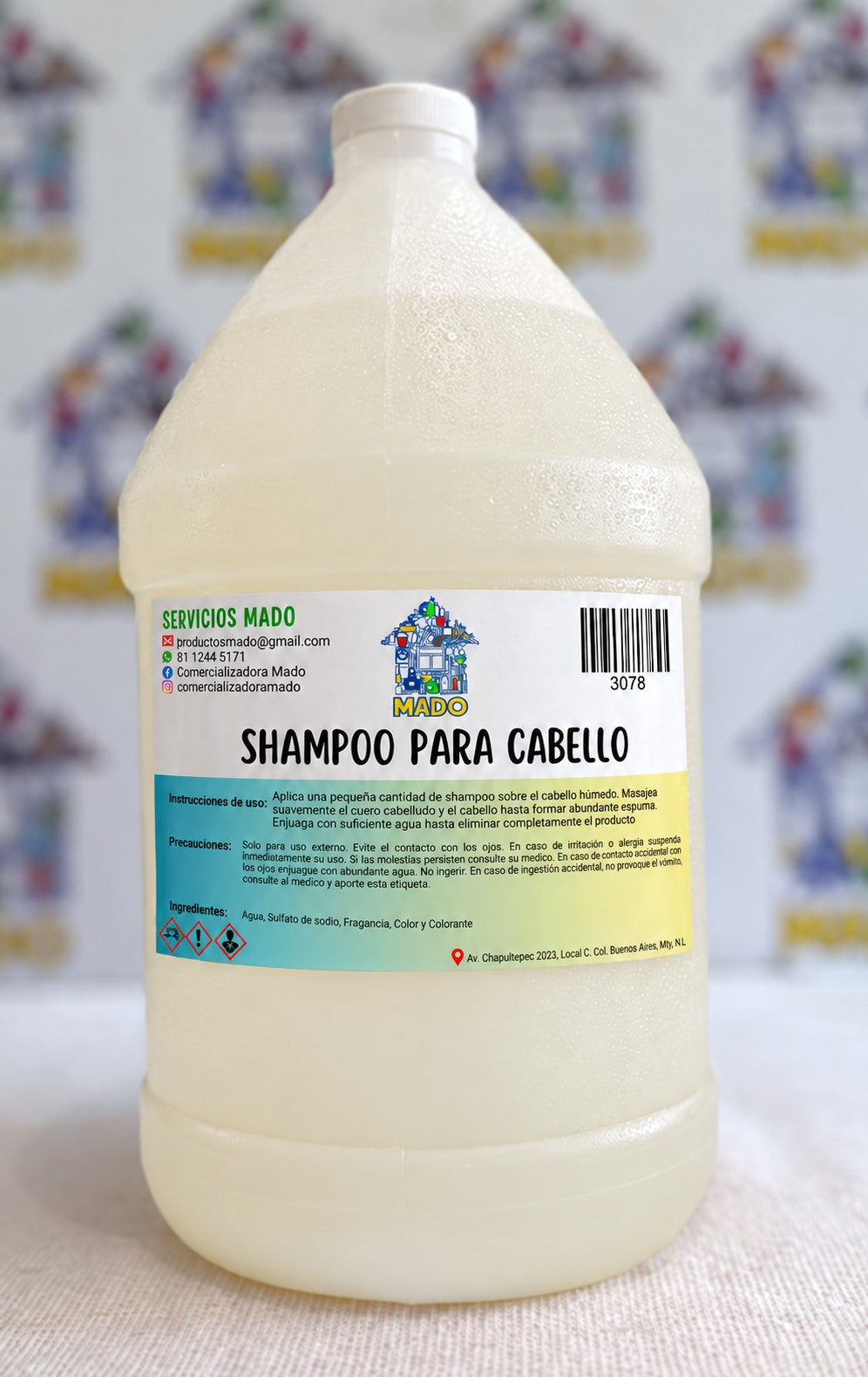 SHAMPOO PARA CABELLO GRANEL 4 LITROS GALON