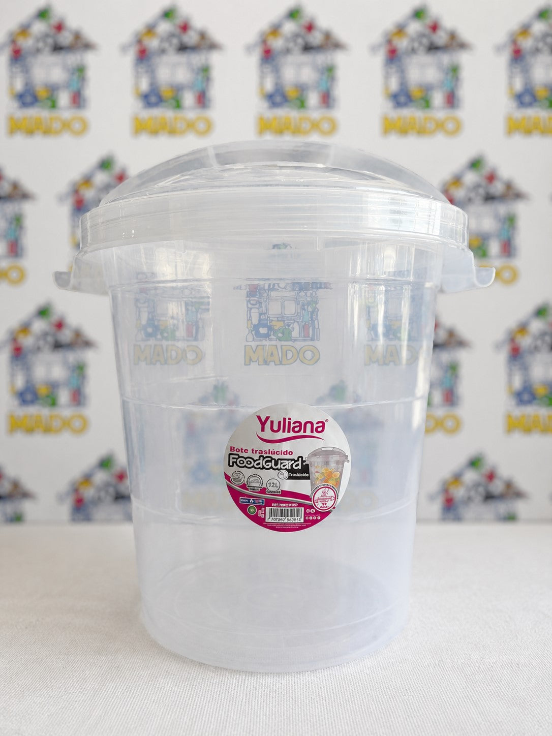 BOTE TRANSPARENTE YULIANA 12 LITROS