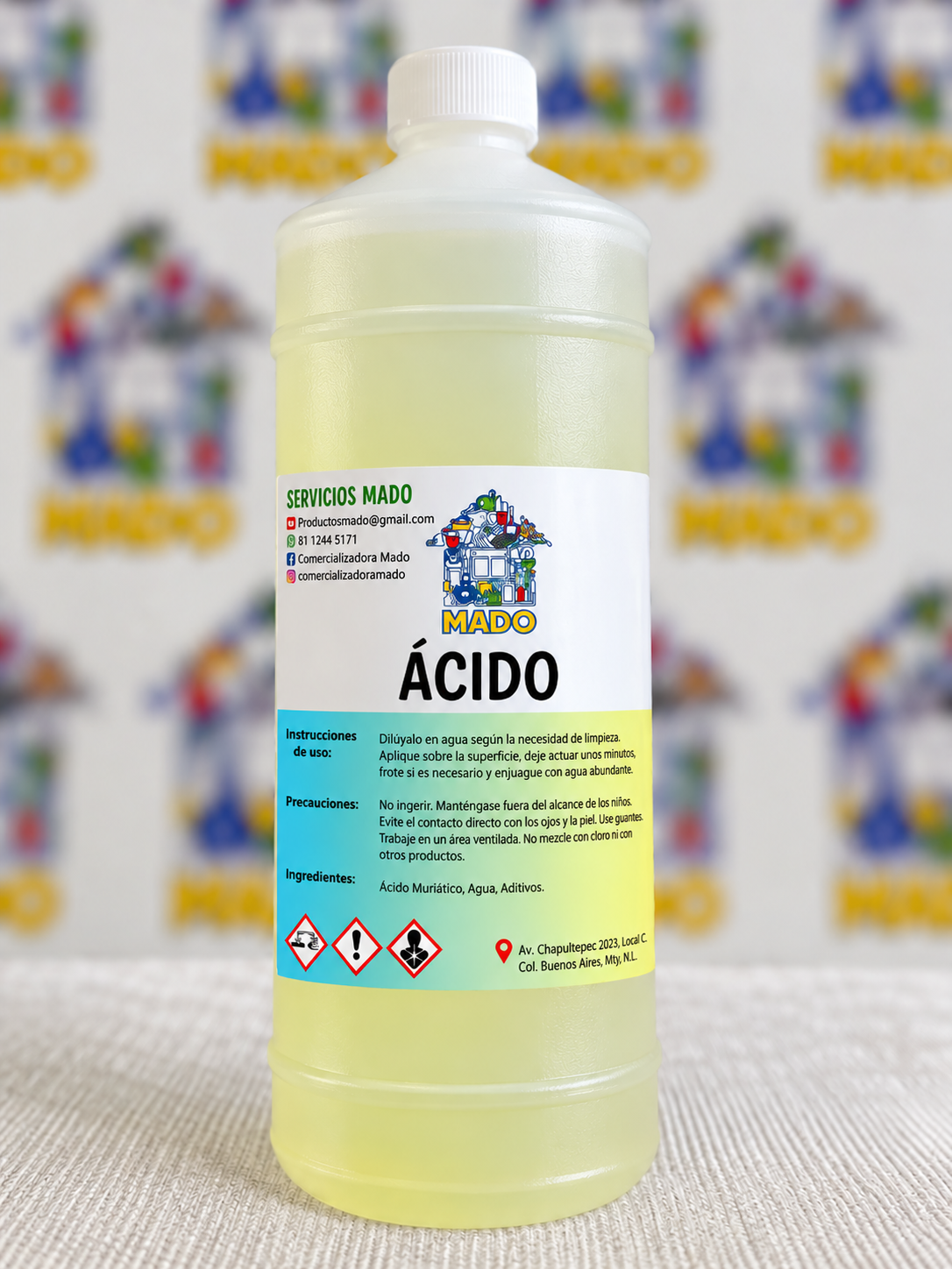 ACIDO MURIATICO LITRO GRANEL MADO