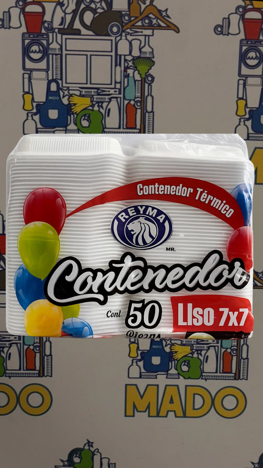 CHAROLA 7X7 LISO CON 50 PIEZAS
