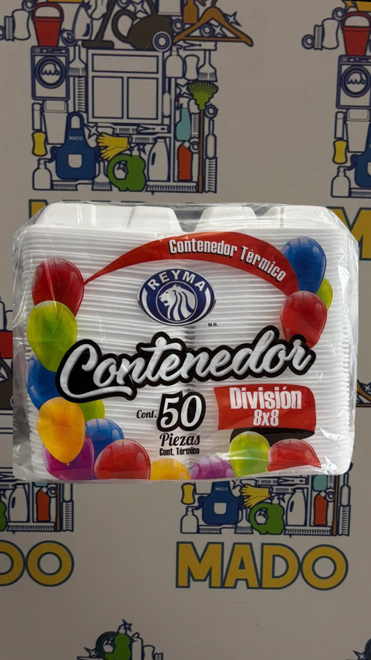 CHAROLA 8X8 CON DIVISIÓN CON 50 PIEZAS