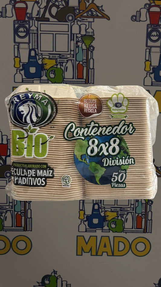 CHAROLA 8X8 DIV BIO CON 50 PIEZAS