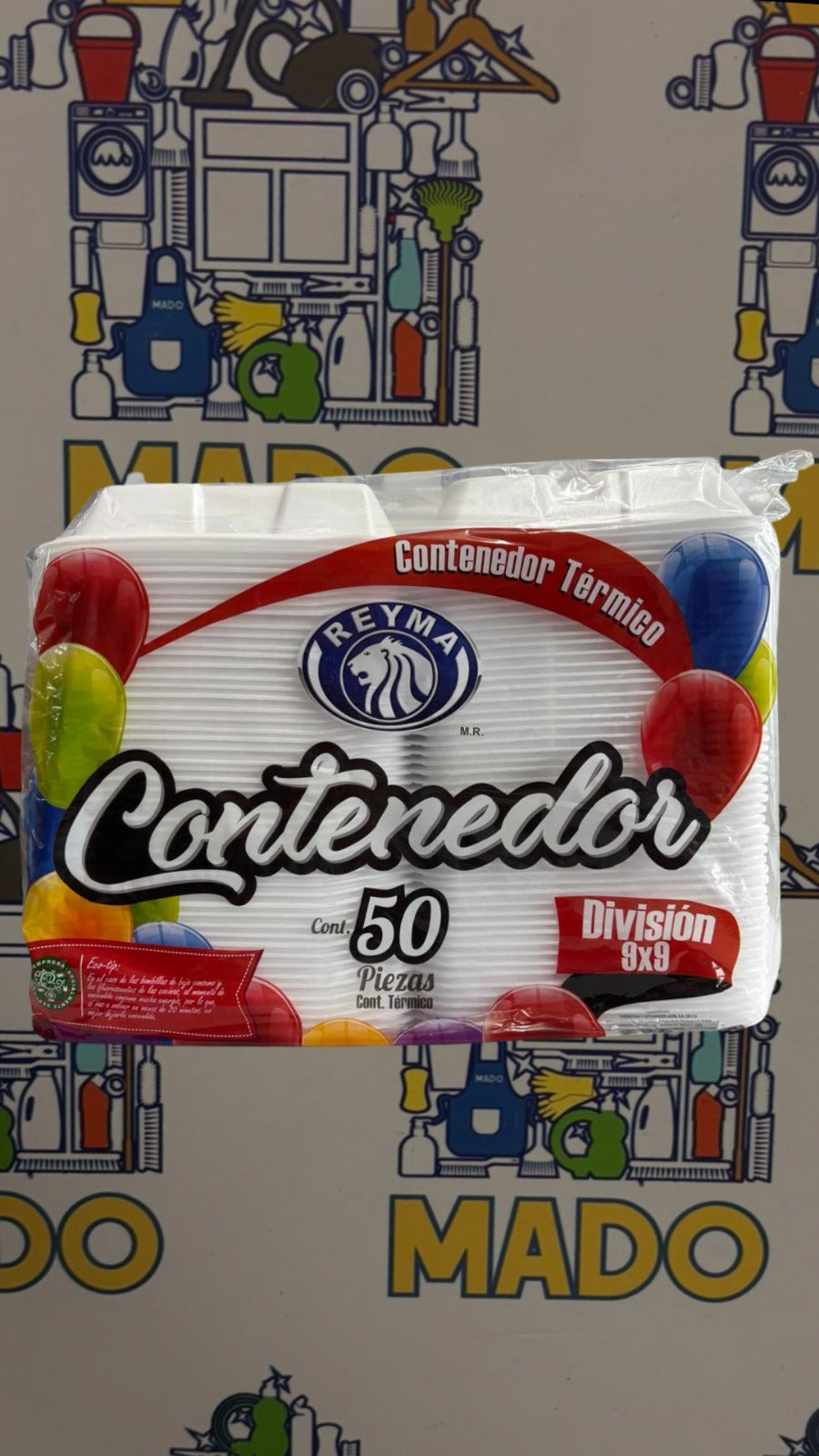 CHAROLA 9X9 CON DIVISIÓN CON 50 PIEZAS