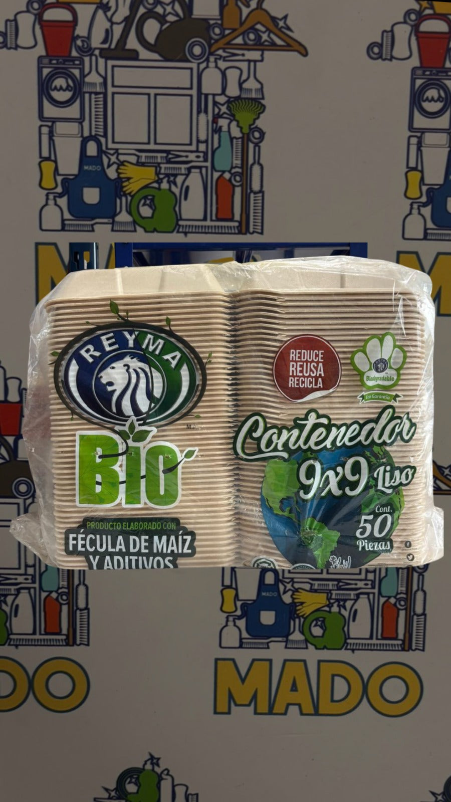 CHAROLA 9X9 LISO BIO 50 piezas