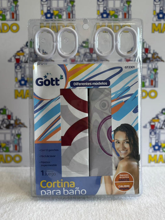 CORTINA PARA BAÑO 180CMX180CM CALIBRE MEDIO