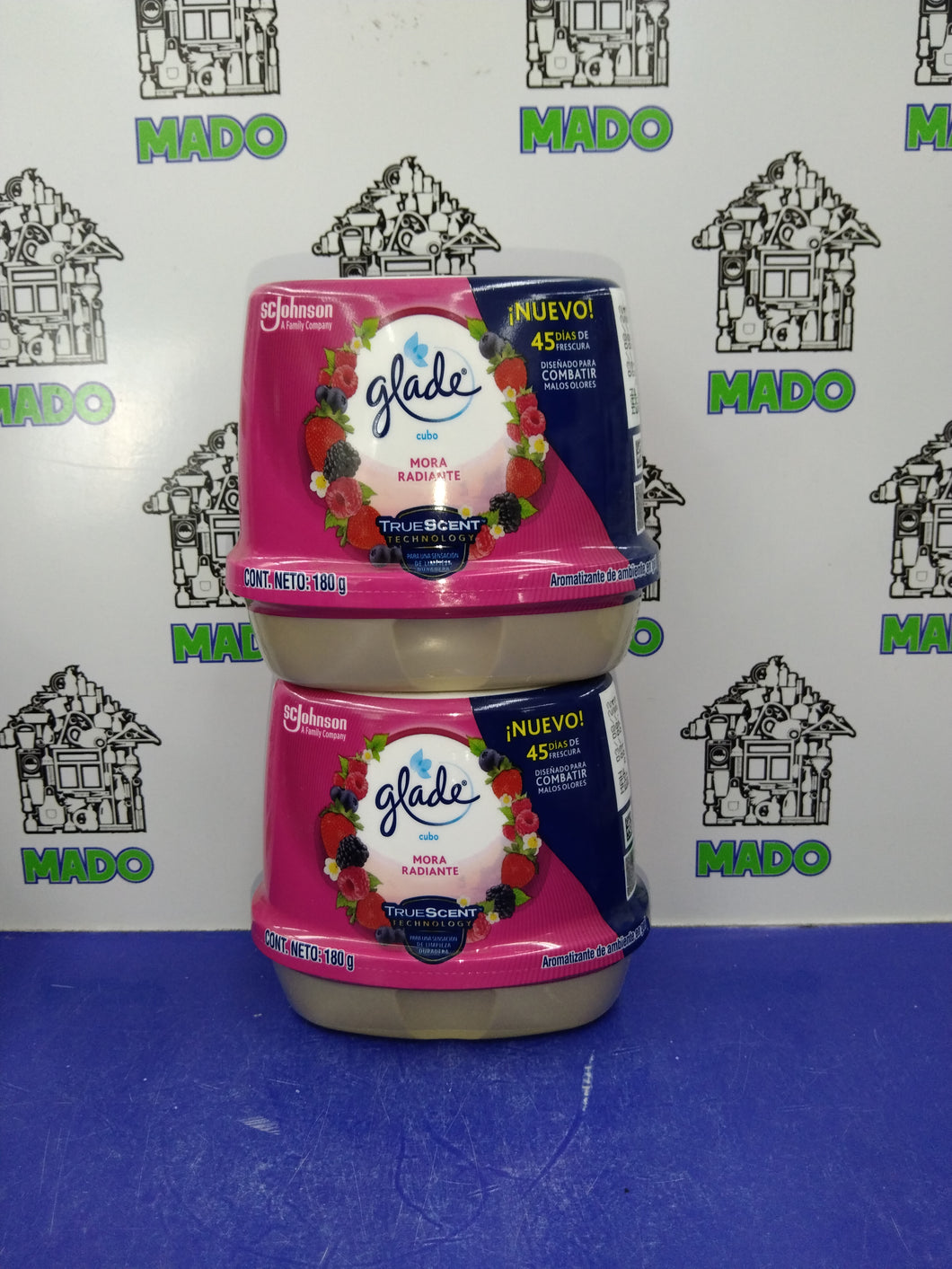 AROMATIZANTE GLADE CUBO MORA RADIANTE 180GR