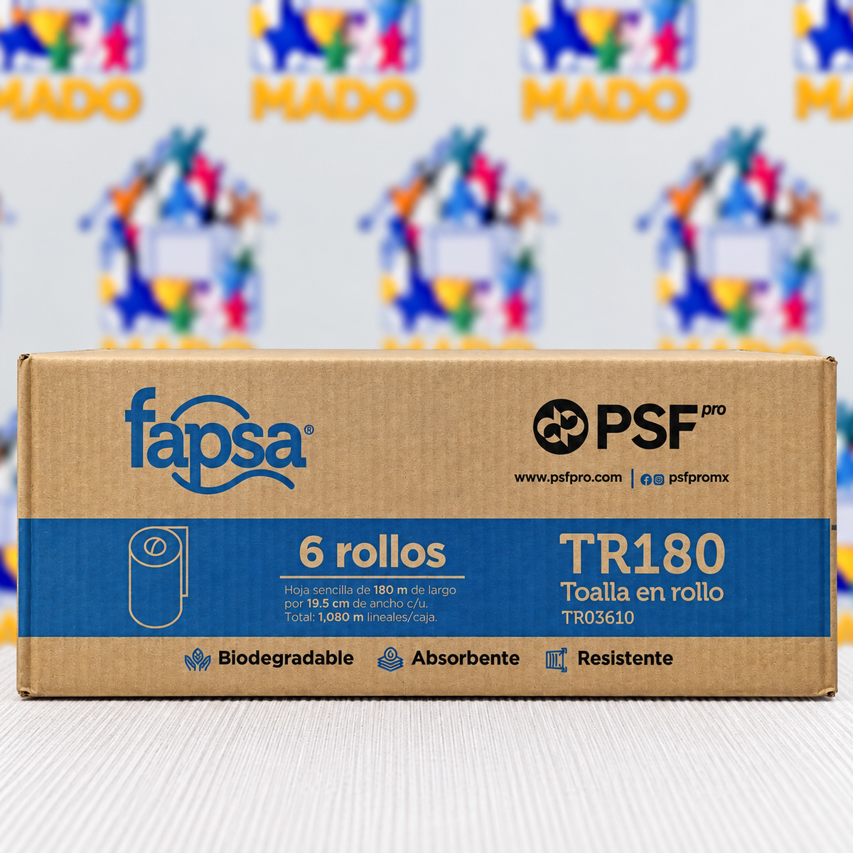 CAJA TOALLA ROLLO FAPSA SEMI BLANCO C/6