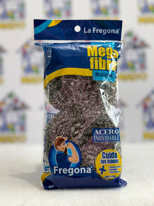FIBRAS DE ACERO INOXIDABLE LA FREGONA 2 PZ