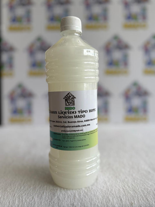 JABON EN BARRA LIQUIDO TIPO ZOTE MADO 1LT