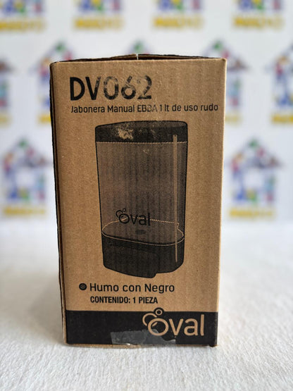 JABONERA RELLENABLE EBBA HUMO CON NEGRO DV062 OVAL