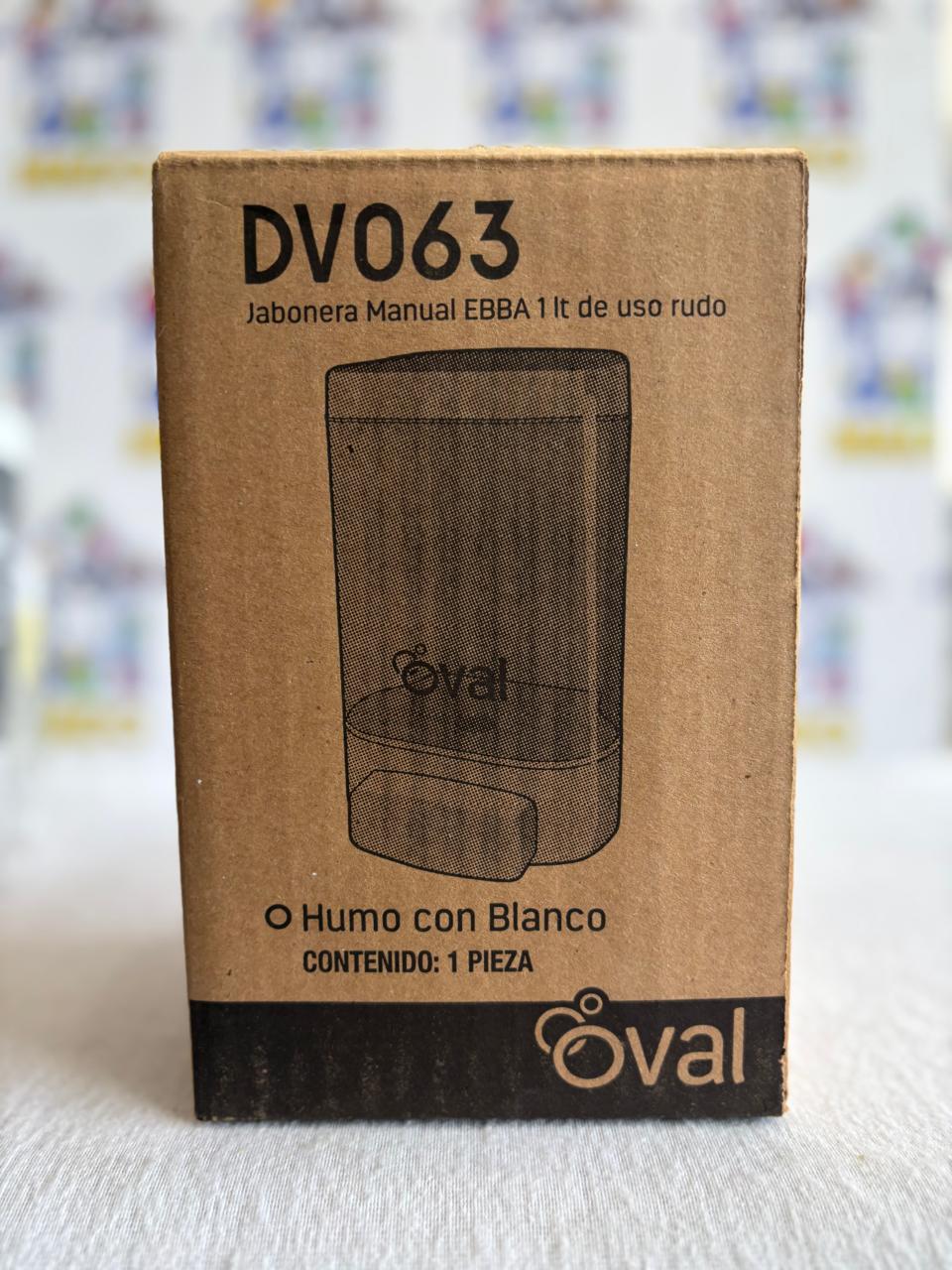 JABONERA RELLENABLE HUMO DV063 BLANCA OVAL