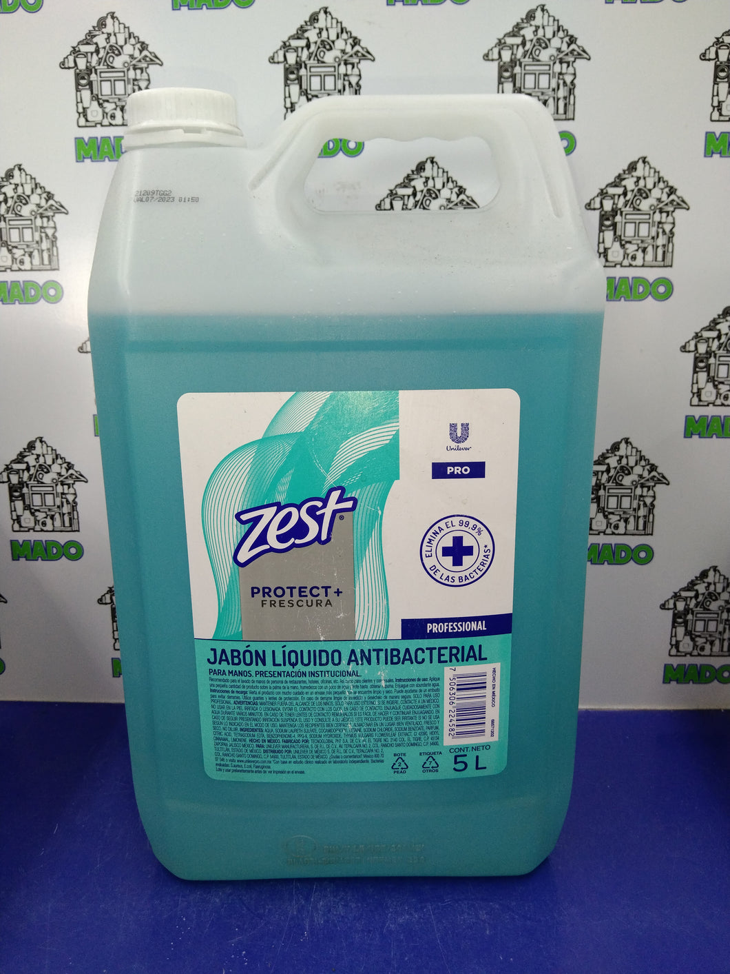 JABON LIQUIDO ANTIBACTERIAL ZEST 5LTS