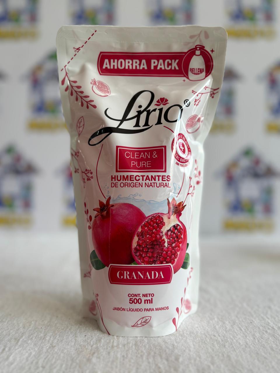 JABON LIQUIDO LIRIO MANOS GRANADA POUCH BOLSA500ML