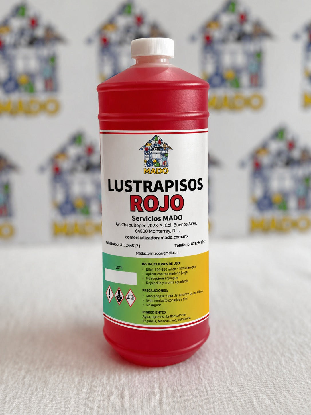 LUSTRAPISOS LIQUIDO ROJO MADO 1LT