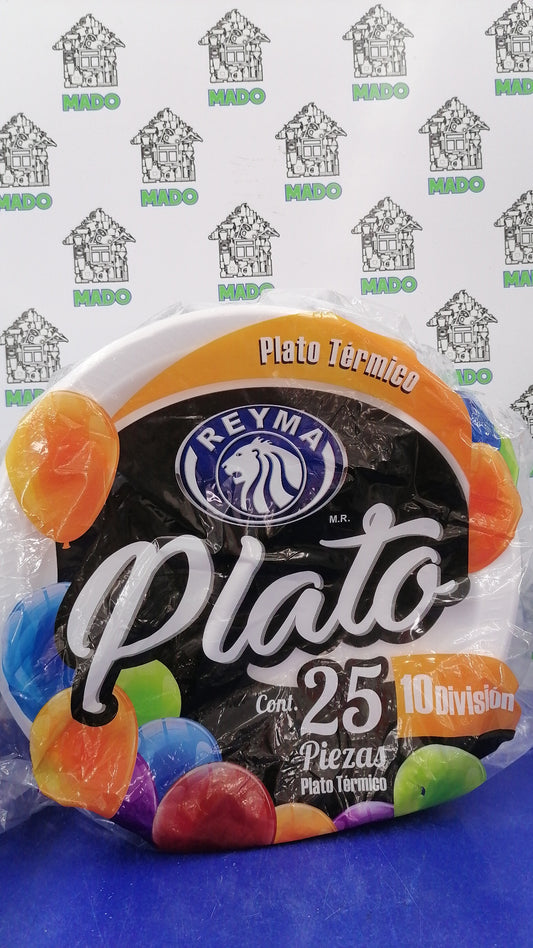 PLATO TERMICO 10 REDONDO CON DIVISION PZA