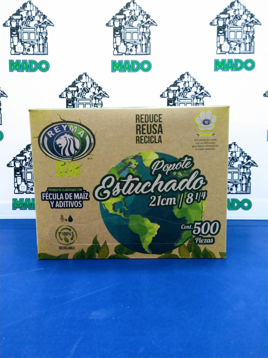 POPOTE BIODEGRADABL REYMA 21CM C/500