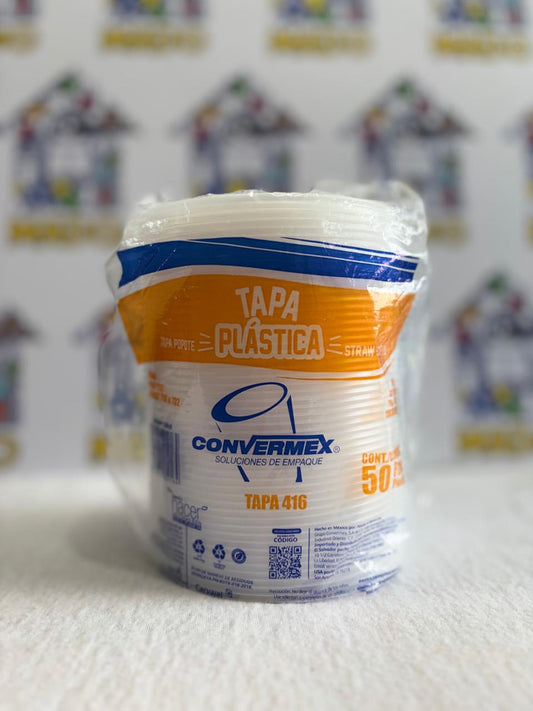 TAPA DE PLASTICO 1 1/2 1/4 POPOTE