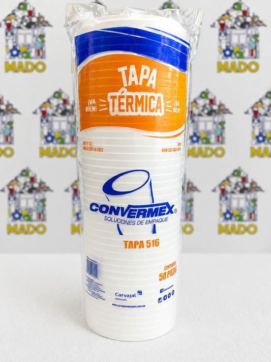 TAPA TERMICA PARA 1/2 Y LITRO CON 50 PIEZAS