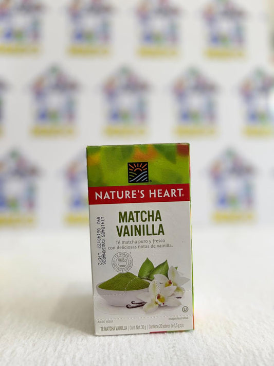 TE FUNCIONAL NATURES HEART MATCHAVAINILLA-CUCRCUMAJENGIBRE-MANZANILLAJENGIBRE