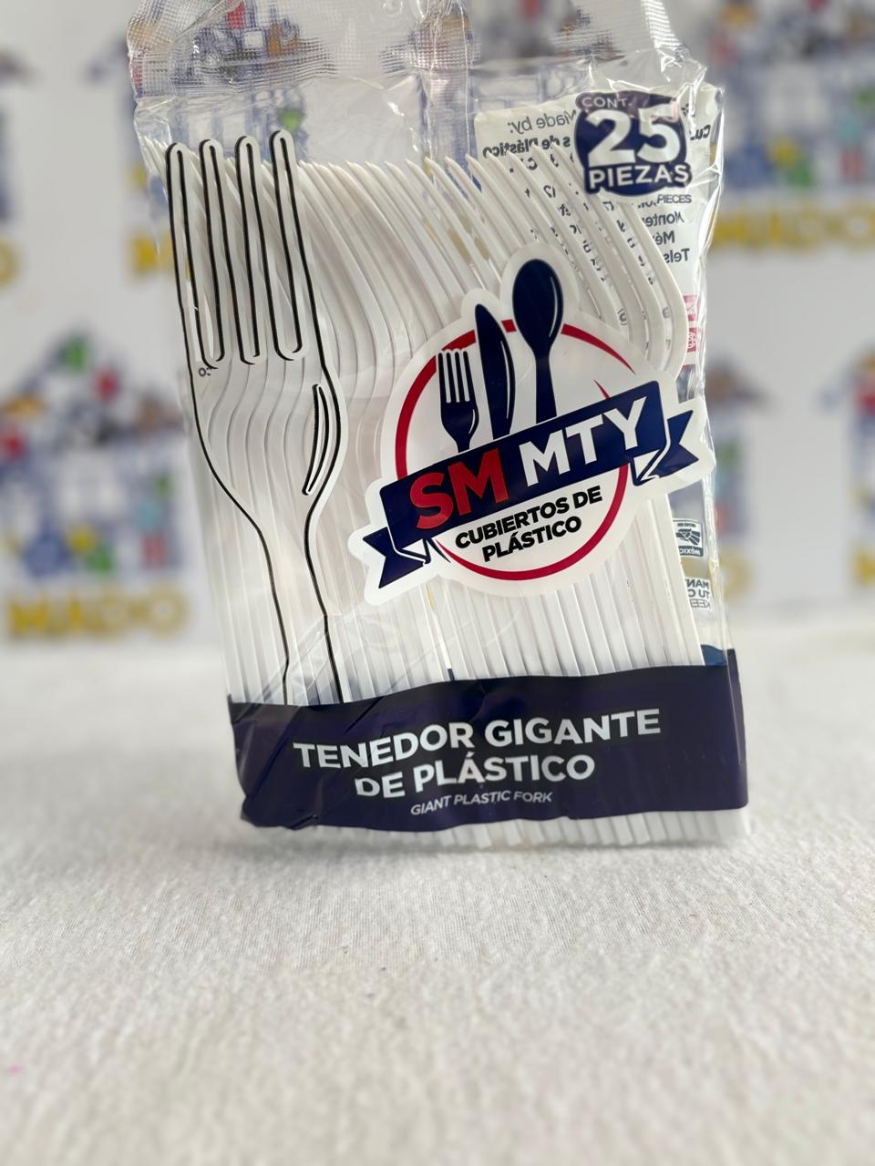 TENEDOR GRANDE DESECHABLE CON 25 PZ
