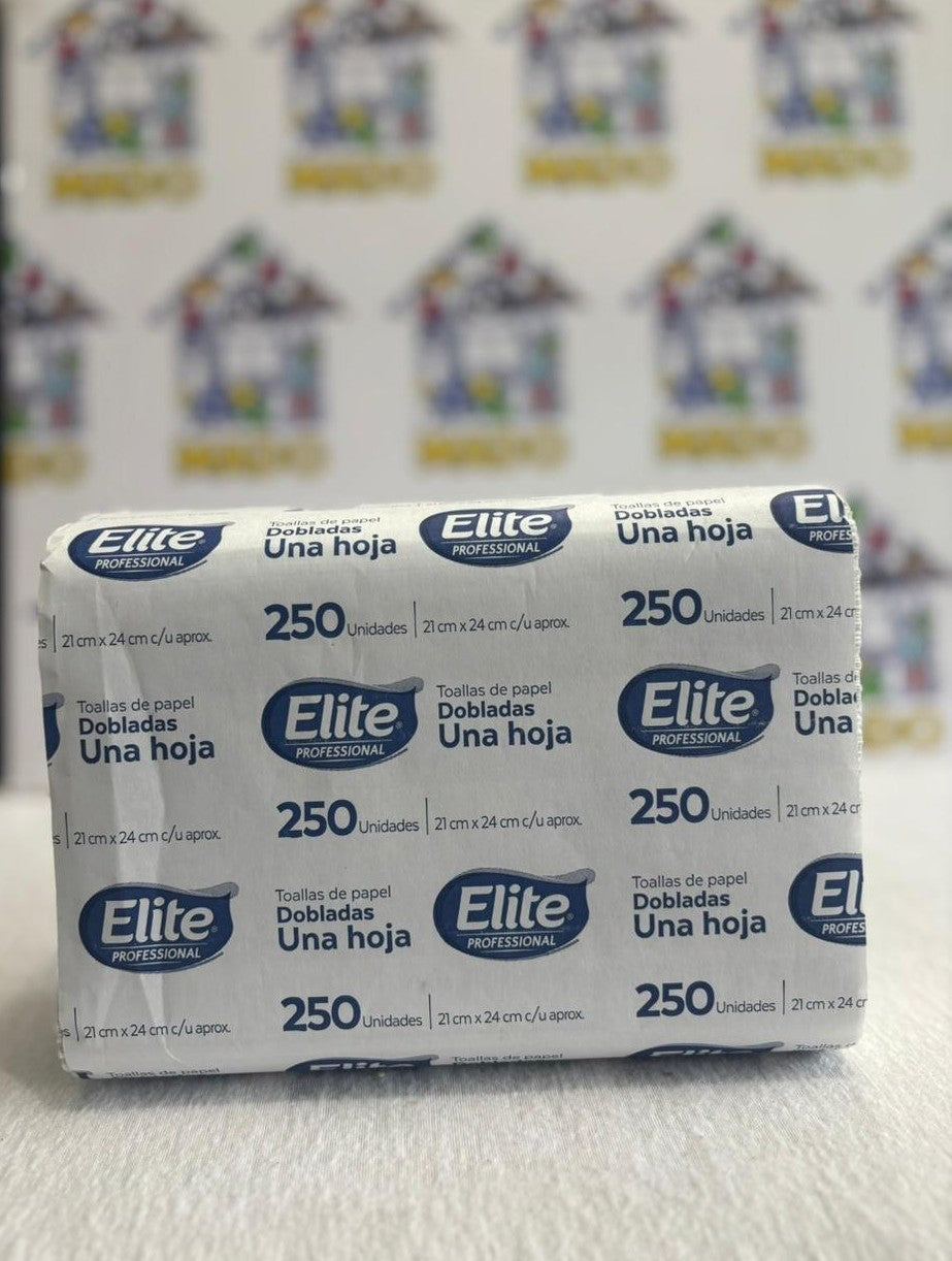 TOALLA INTERDOBLADA BLANCA ELITE C/250H PZ