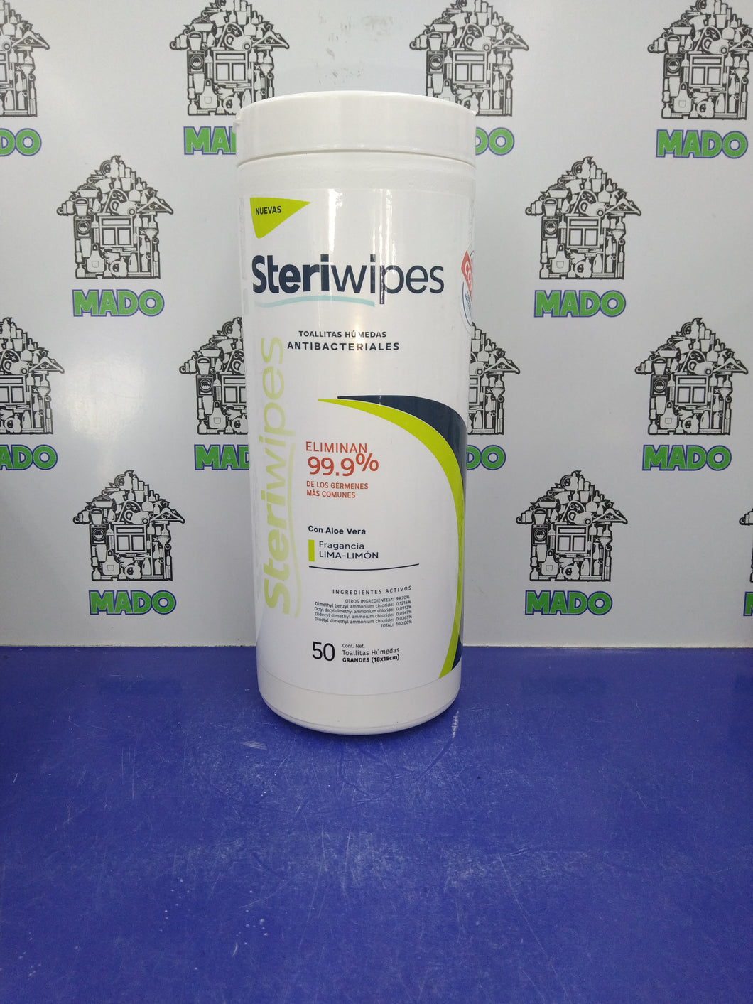 TOALLITAS ANTIBACTERIALES STERIWIPES LIMA LIMON 50 PZ