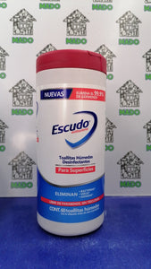 TOALLITAS ANTIBACTERIALES ESCUDO 60 PIEZAS