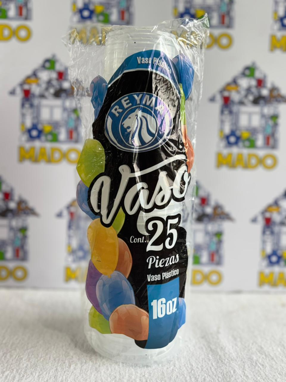VASO PLASTICO 16 OZ REYMA C/25