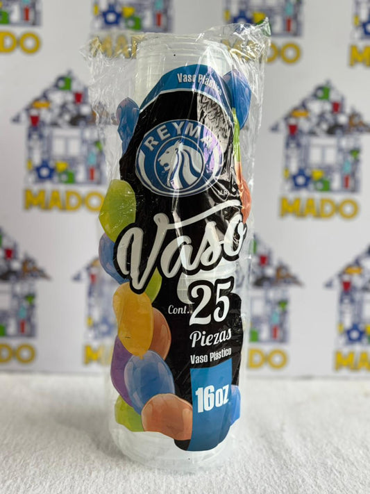 VASO PLASTICO 16 OZ REYMA C/25