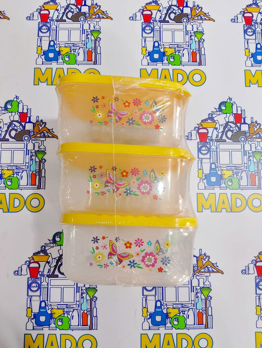 VASIJA CUADRADA CHICA 3PZ