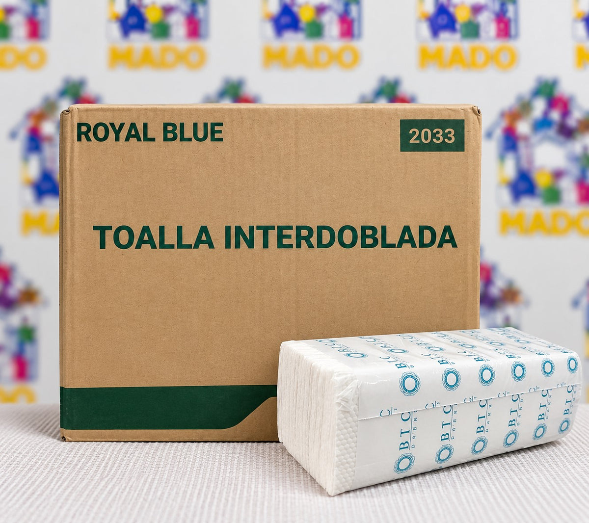 CAJA DE TOALLA INTERDOBLADA ROYAL BLUE 20PZ