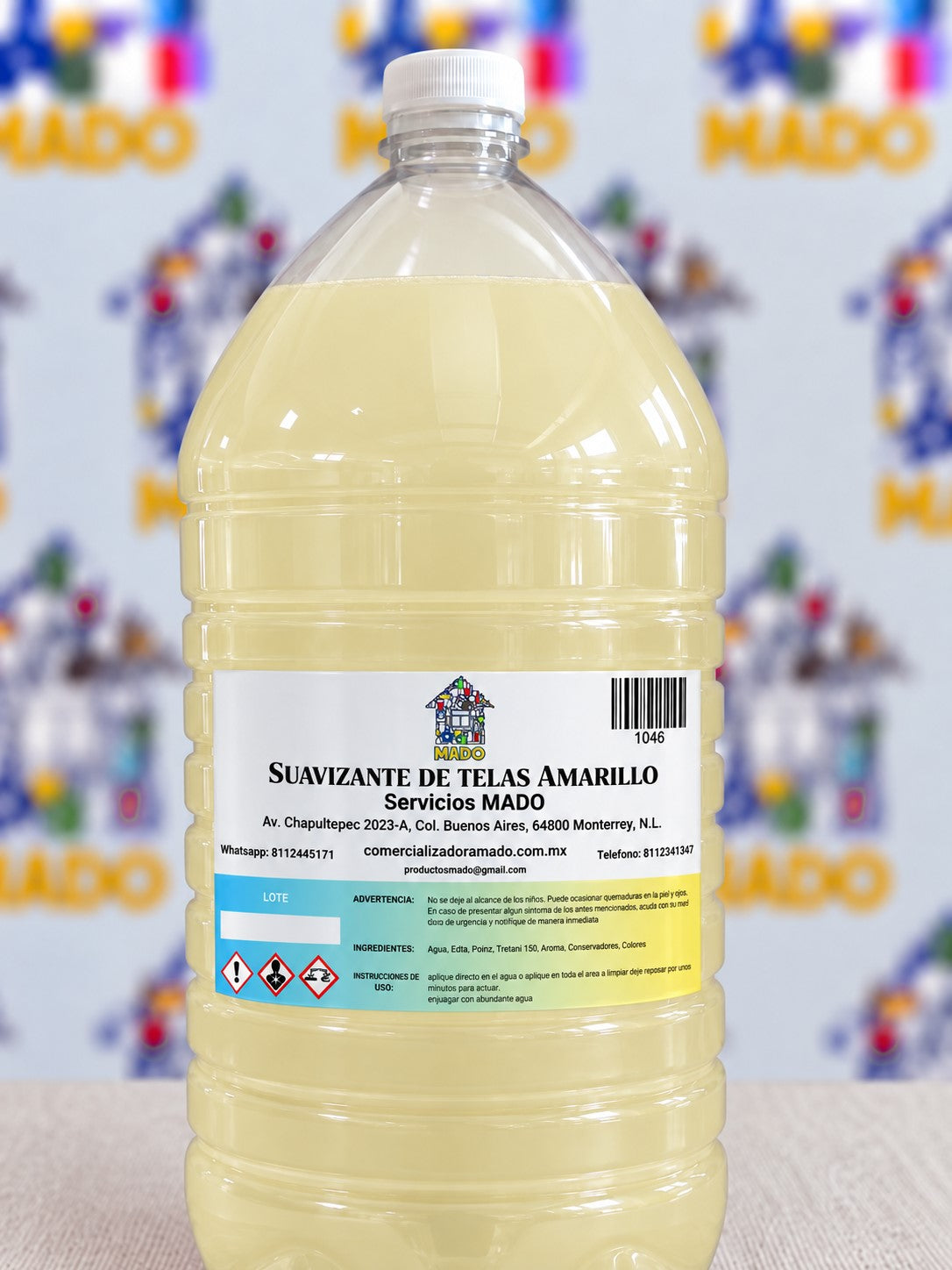 SUAVIZANTE PARA TELAS AMARILLO 10 LITROS