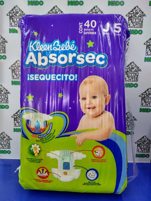 PAÑALES ABSORSEC ULTRA JUMBO 40 PZA