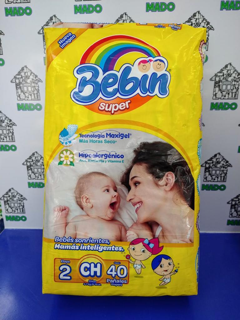 PAÑALES BEBIN CHICO 40 PZA