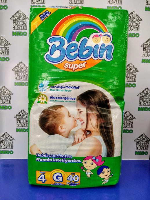 PAÑALES BEBIN GRANDE 40 PZA
