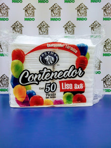 CHAROLA  8X8 LISO CON 50 PIEZAS