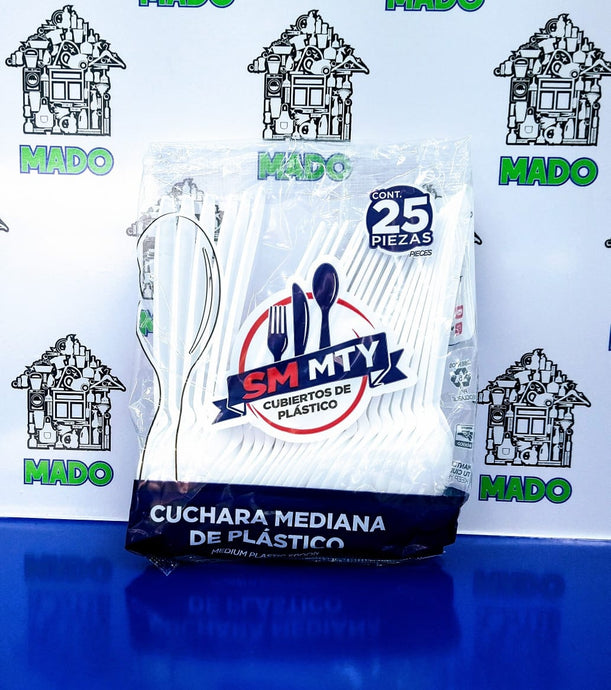 CUCHARA MEDIANA DESECHABLE 25 PIEZAS