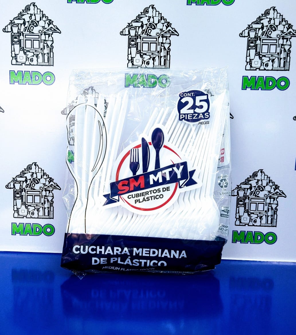 CUCHARA MEDIANA DESECHABLE 25 PIEZAS